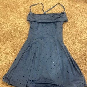 lucy in the sky blue mini flowy dress